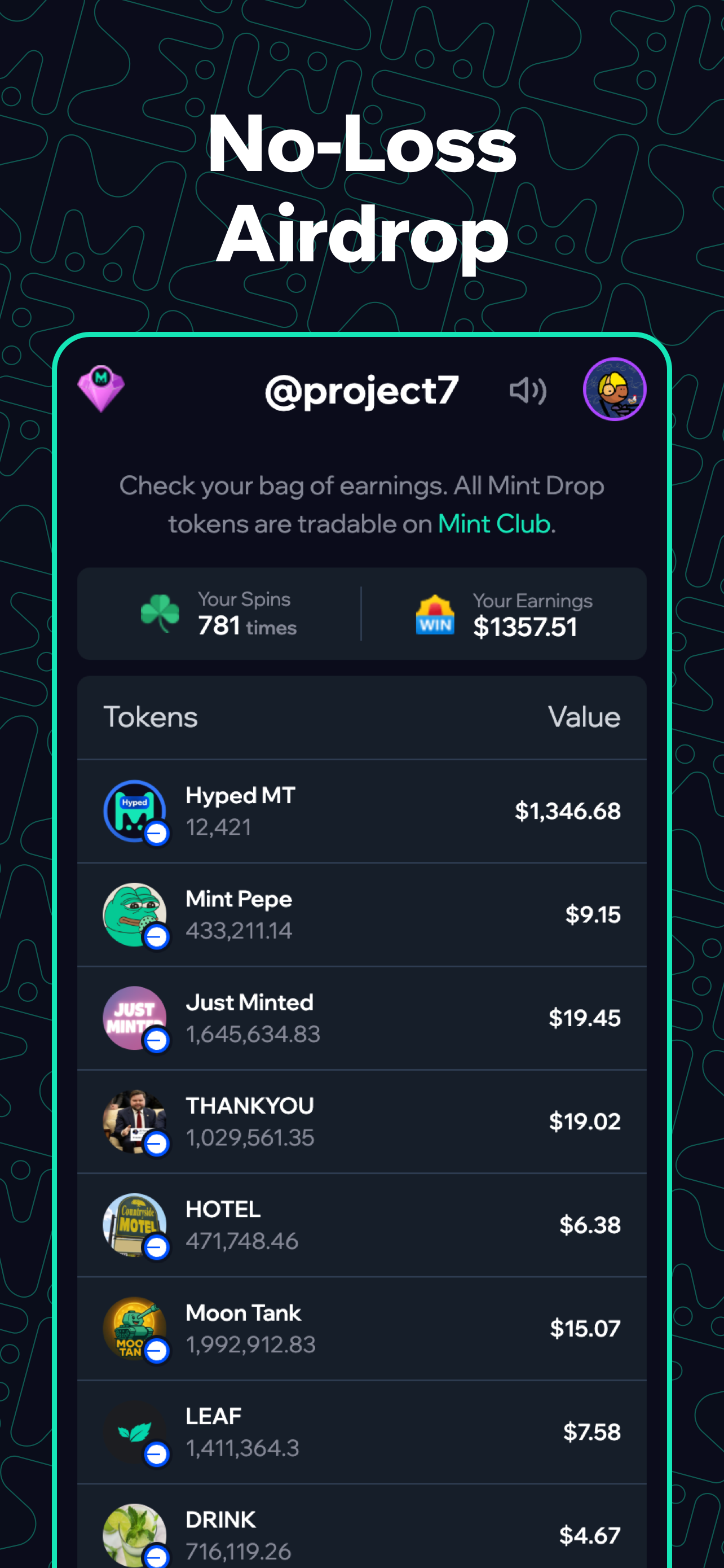 MintDrop: Daily Raffle - Farcaster Mini Apps screenshot